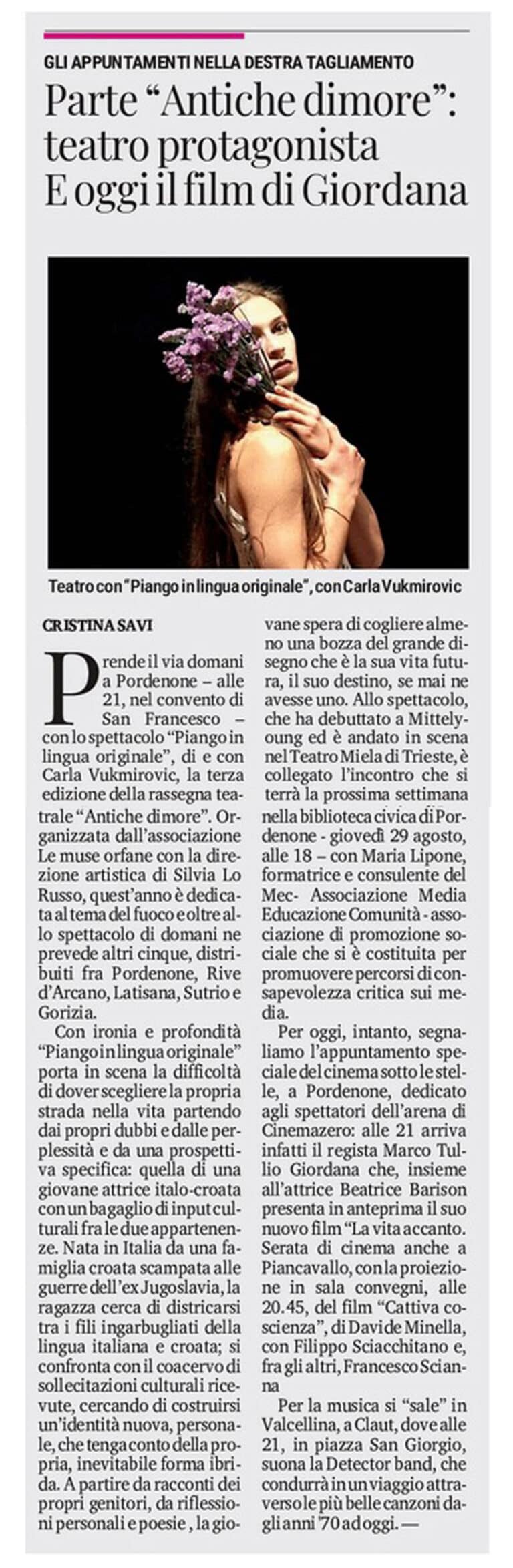 Il Messaggero 21 Agosto 2024